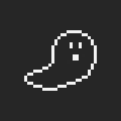 3 Scary Games white pixel ghost logo