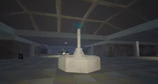 Coffin Mall Fountain and Stores