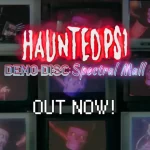 Haunted PS1 Demo Disc release title with TV's in the background