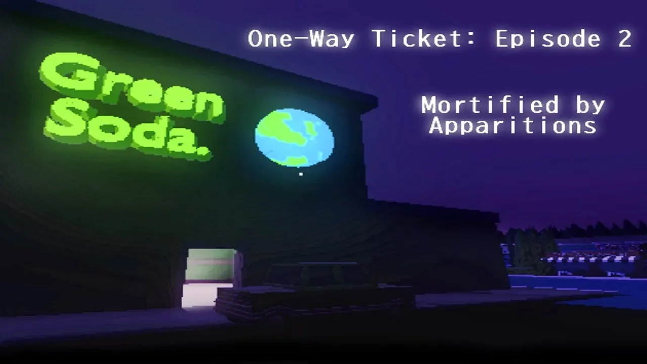 One way ticket ep.2 green soda building lit up at night