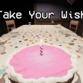Take Your Wish blowing out the birthday cake candle